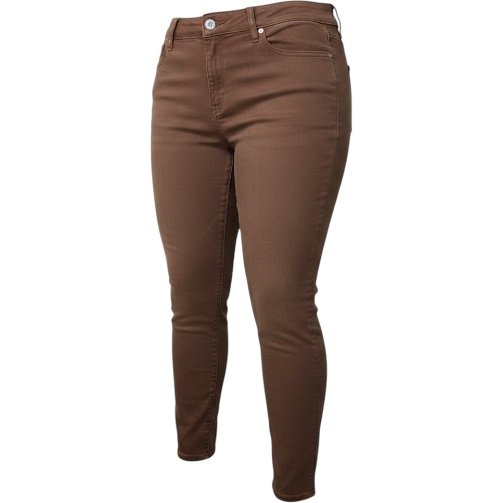 Torrid Bombshell Skinny Jeans 26R Brown Super Soft Stretch Denim Plus Size NEW‎